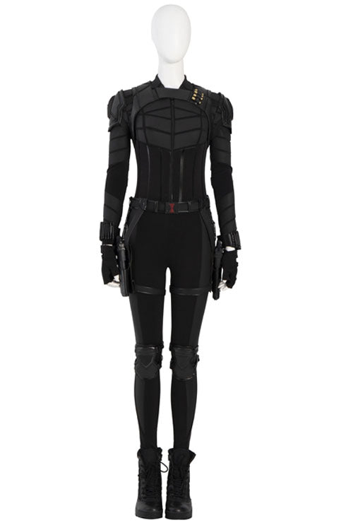 Black Widow Yelena Belova Black Battle Suit Halloween Cosplay Costume Full Set
