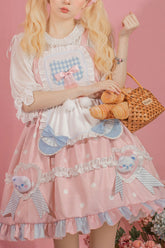 Pink Jenny Bear Diaries Polka Dot Print Sweet Lolita JSK Dress