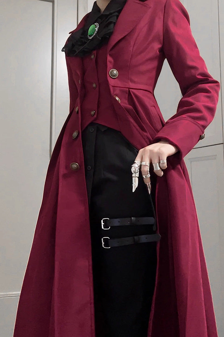 [Paranoid’s Punishment ] Long Sleeves Slim Gothic Lolita Trench Coat 2 Colors