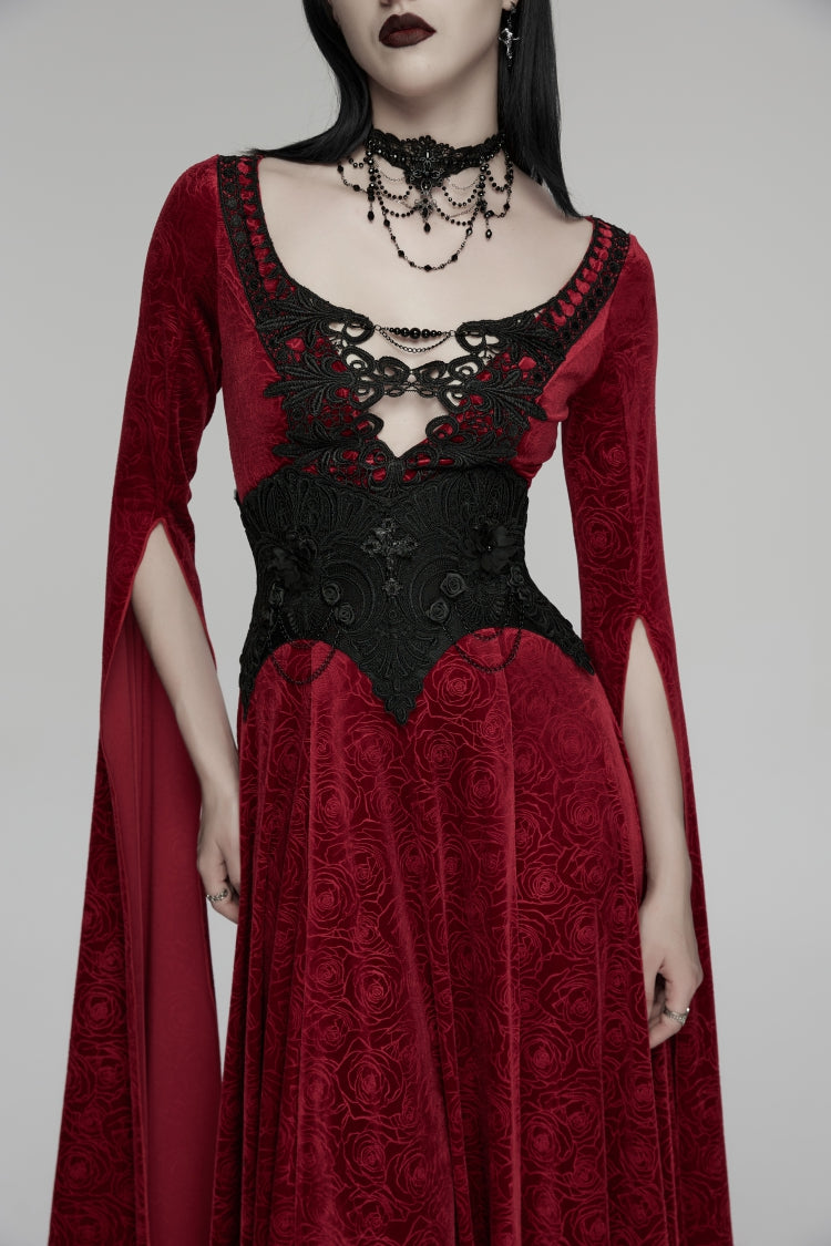 Schwarzes, besticktes Spitzen-Schnür-Slim-Fit-Kettenverziertes Damen-Gothic-Elegantes, luxuriöses Unterbus-Korsett