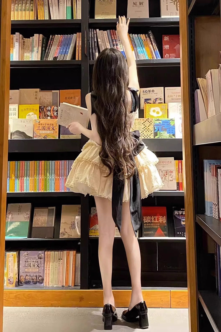 Yellow Multi-layer Ballet Bowknot Sweet Lolita Jsk Dress