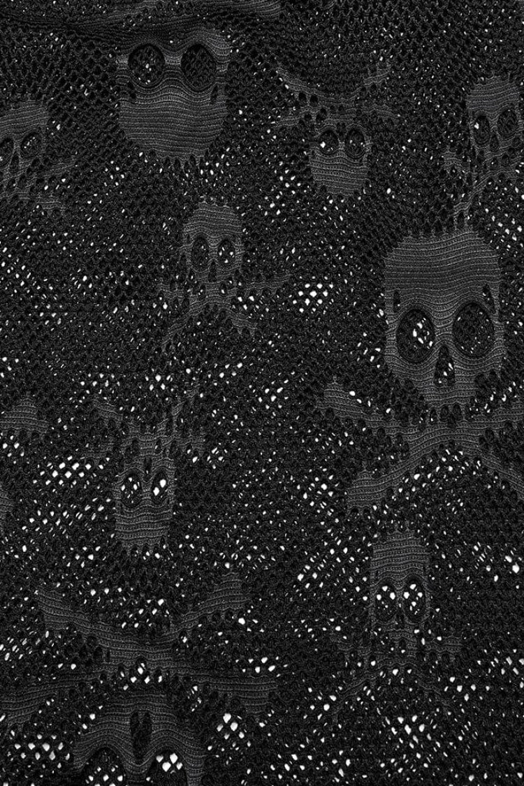 Skull Print Stitching Mesh Womens Steampunk Vest 2 Colors