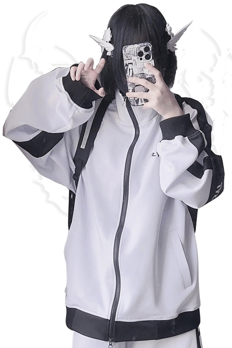 Handsome Long Sleeves Print Jirai Kei Coat 3 Colors
