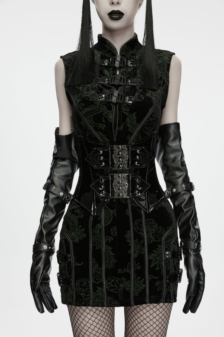 Black Lace Lace-Up Slim Fit Asymmetric Women's Punk Elegant Princess Luxurious Cool Corset