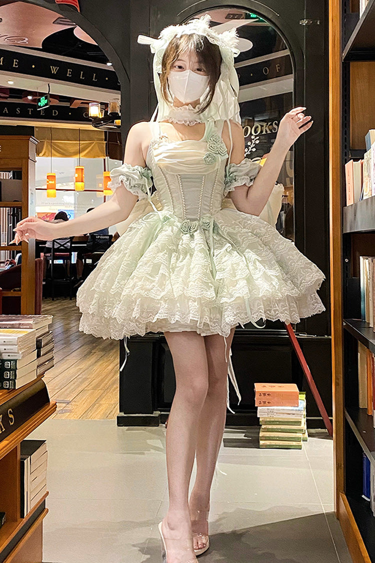 Mint Green Angel Sweetheart Multi-Layered Lace Sweet Princess Ballet Lolita Dress