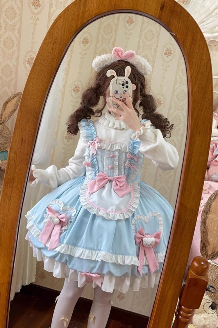 Cute Party Multi-layer Ruffle Bowknot Sweet Princess Lolita Jsk Dress 2 Colors