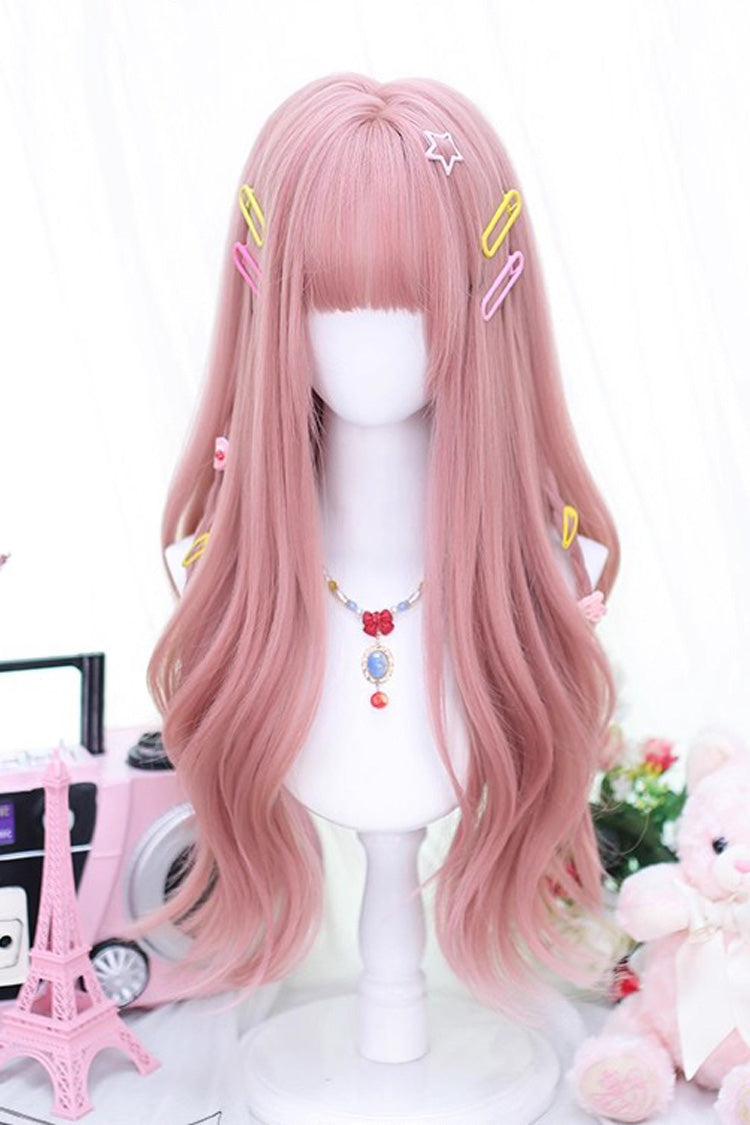 Pink Sweet Dopamine Lolita Long Curly Wig