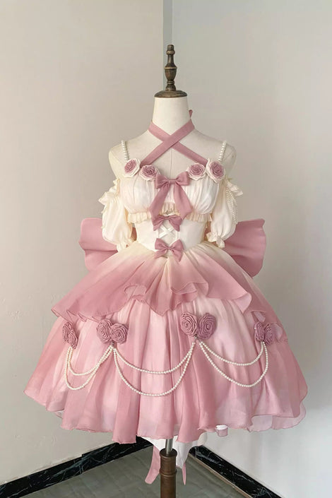Ivory Crown Coronation Ruffle Hanayome Cardigan Bowknot Lace Sweet Gorgeous Lolita Dress