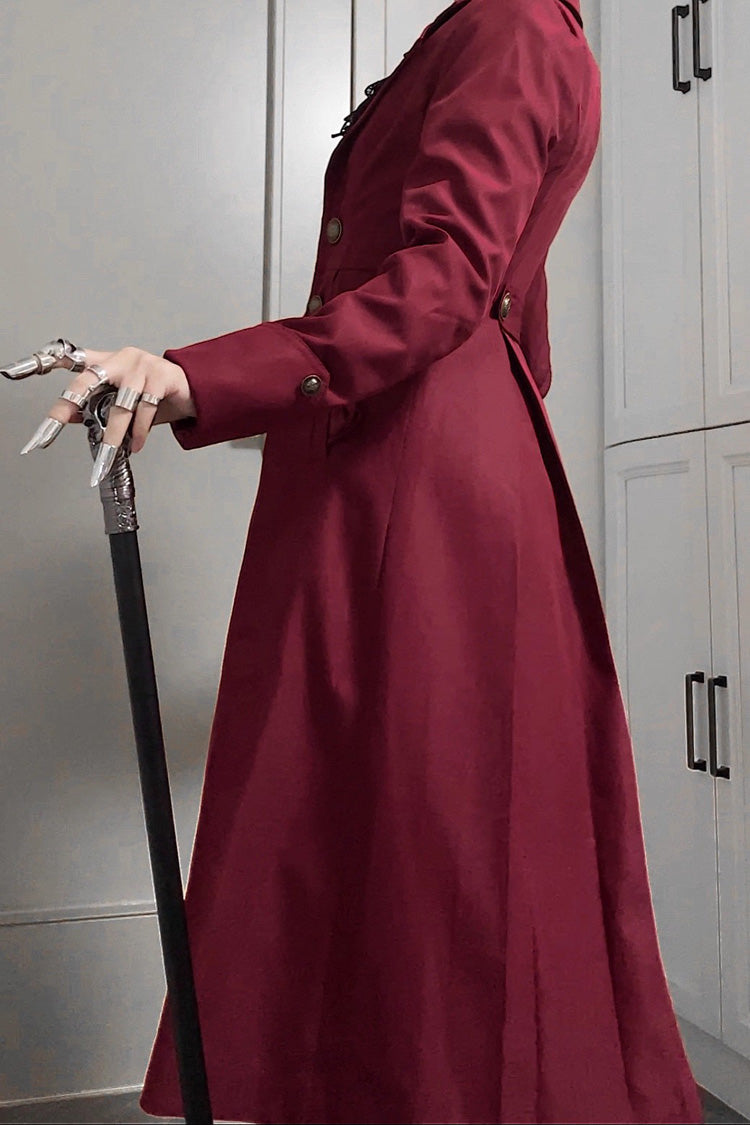 [Paranoid’s Punishment ] Long Sleeves Slim Gothic Lolita Trench Coat 2 Colors