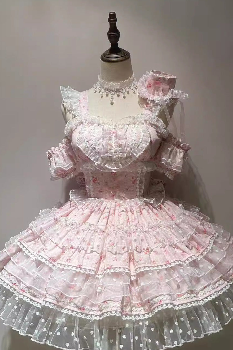Pray for Dopamine Multi-layer Ruffle Lace Sweet Lolita Jsk Dress 5 Colors