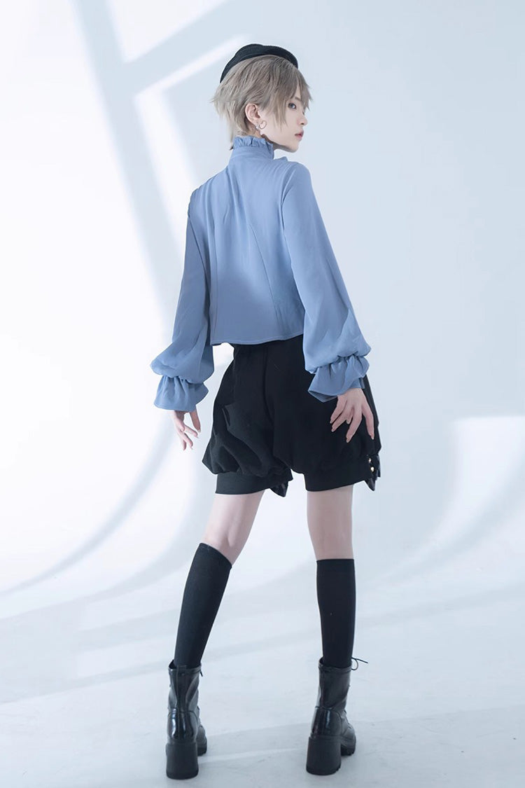 Blue Narrative Maxim Long Sleeves Ouji Fashion Gothic Lolita Blouse