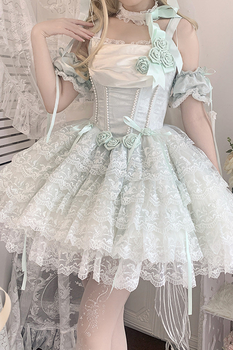 Mint Green Angel Sweetheart Multi-Layered Lace Sweet Princess Ballet Lolita Dress