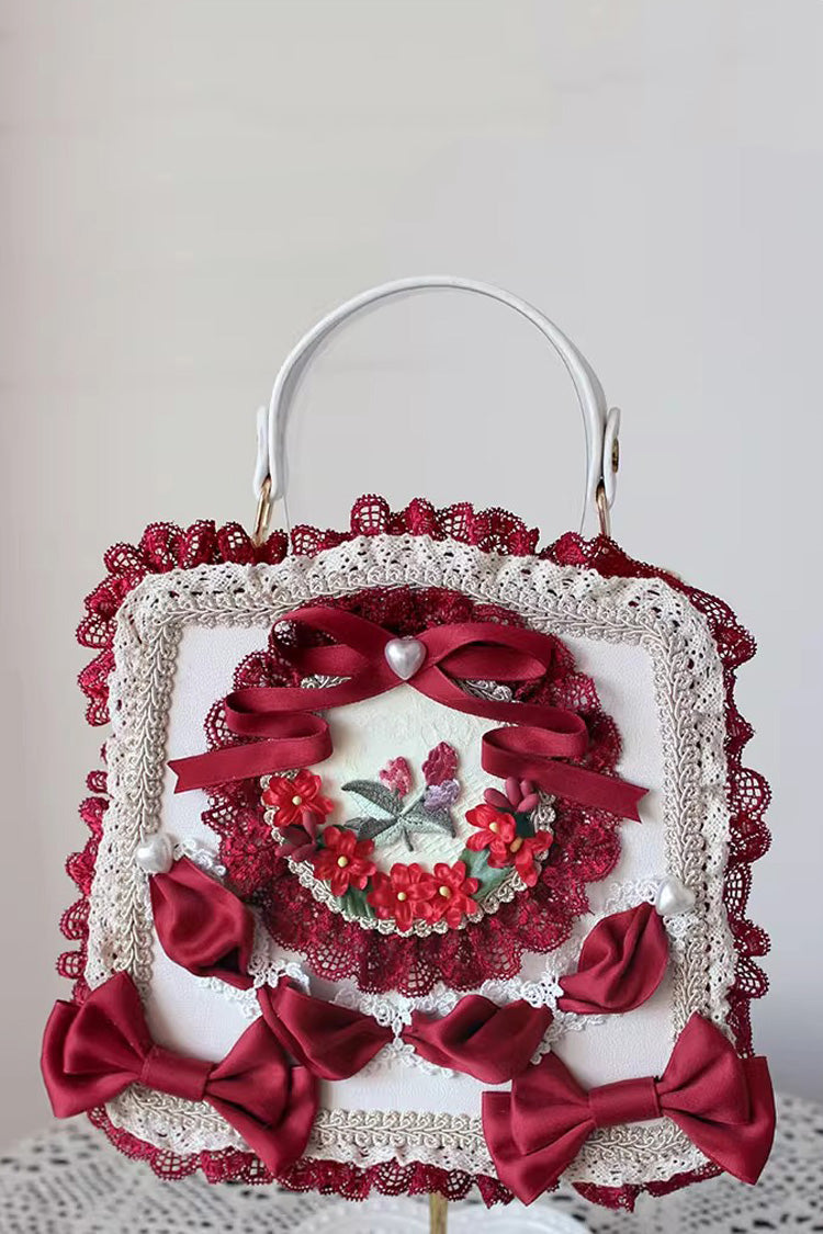 Four Seasons Floral Bowknot Lace Sweet Elegant Gorgeous Lolita Handbag 9 Colors