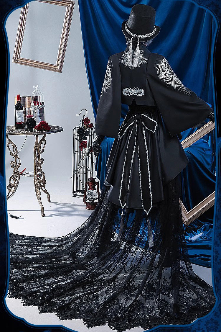 Black Butler Super Luxury Print Ouji Fashion Lolita Set