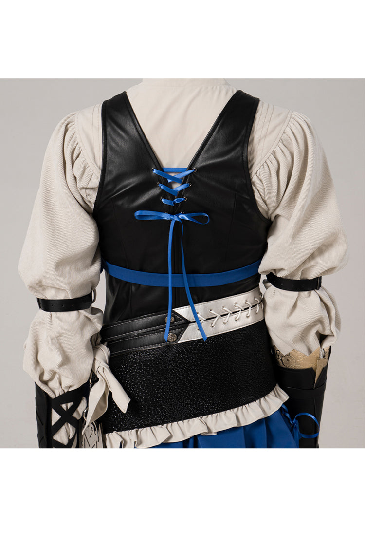 Final Fantasy XVI Jill Warrick Beige/Black Halloween Cosplay Costume Full Set