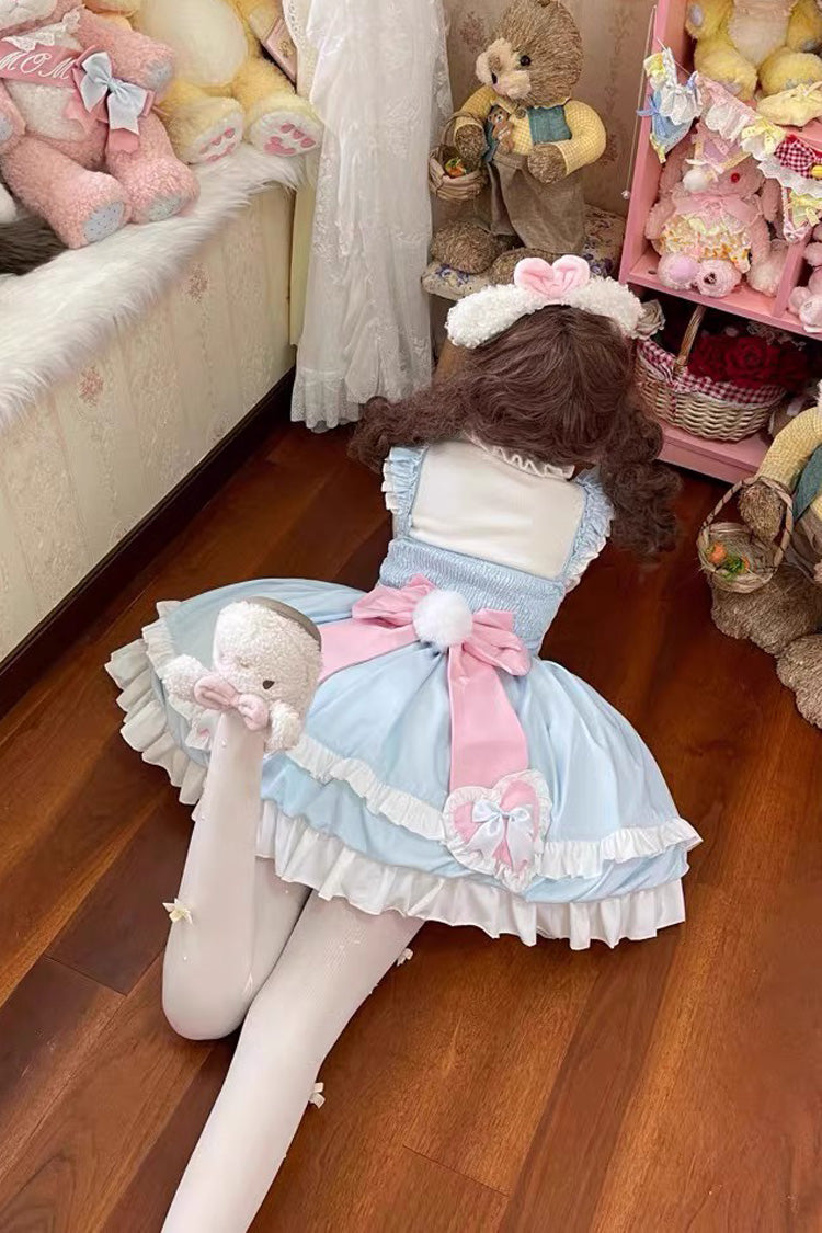 Cute Party Multi-layer Ruffle Bowknot Sweet Princess Lolita Jsk Dress 2 Colors