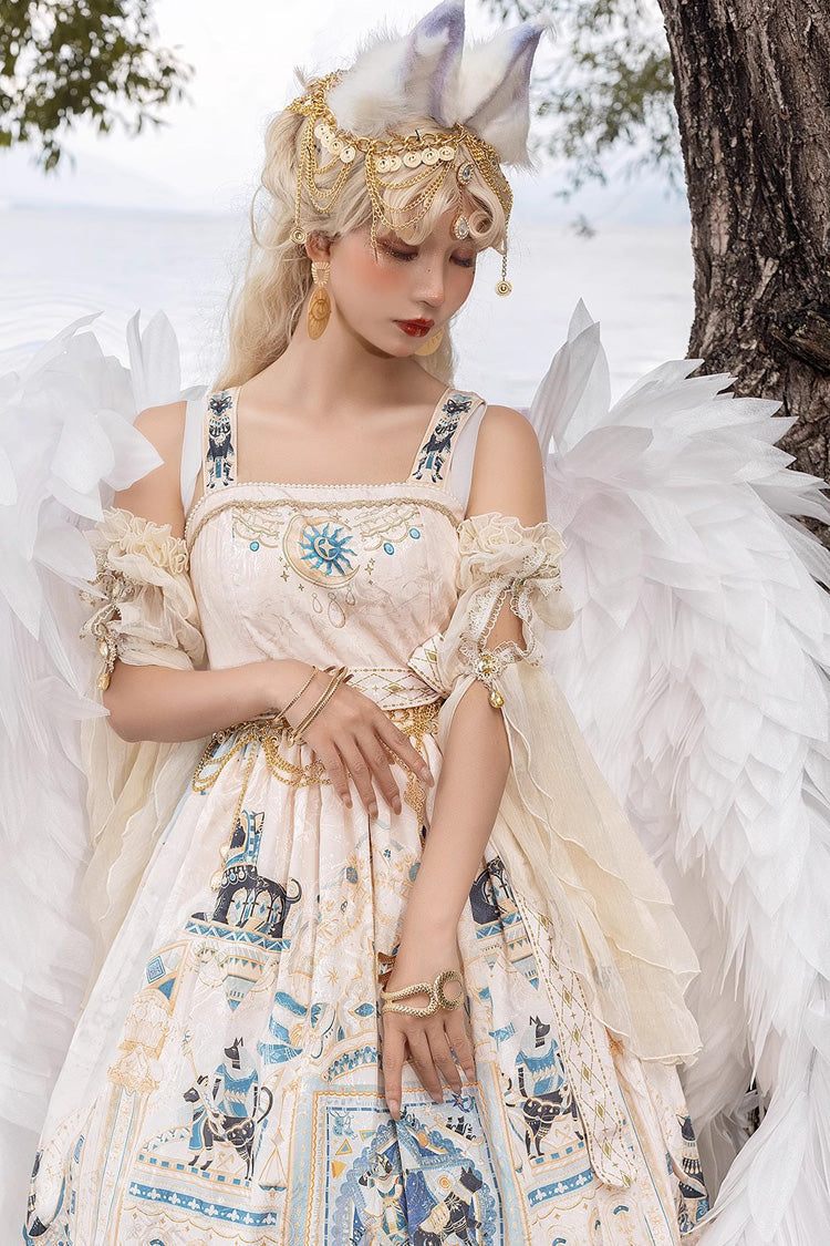 Dusk Best Gothic Lolita-Kleid mit Rüschen im ägyptischen Stil, 3 Farben