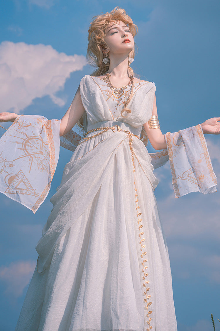 Robe Lolita Jsk élégante et douce sans manches blanche [Ragnarok] avec broderie 