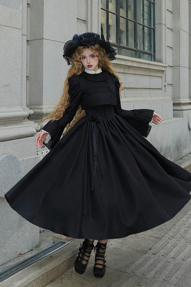 Black Night Traveler Breast Support Classic Gothic Lolita Jsk Dress