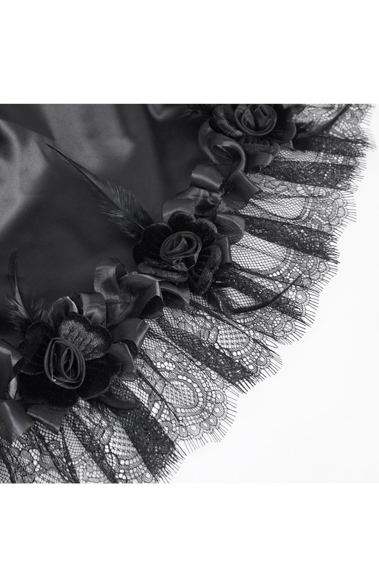 Black Multi-layer Stitching Lace Womens Gothic Skirt