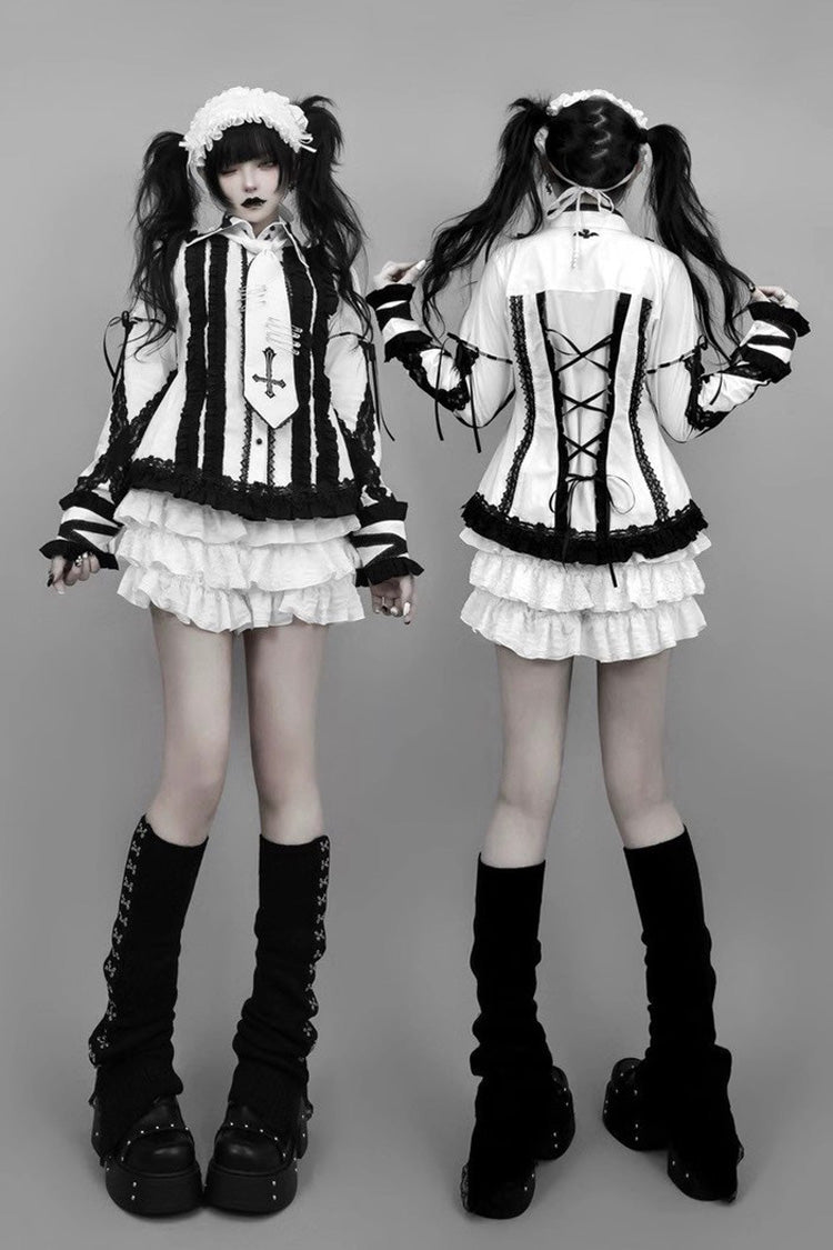 Sweet Multi-Layered Ruffle Jirai Kei Skirt 2 Colors