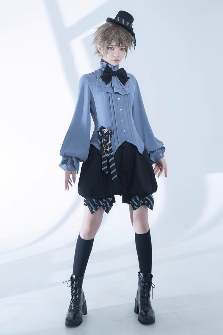 Blue Narrative Maxim Long Sleeves Ouji Fashion Gothic Lolita Blouse
