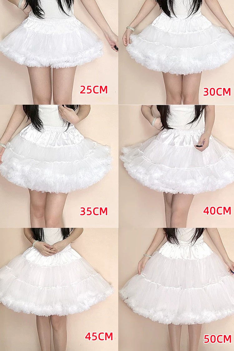 Weißer, gewalttätiger, knochenloser, süßer, langer Lolita-Petticoat
