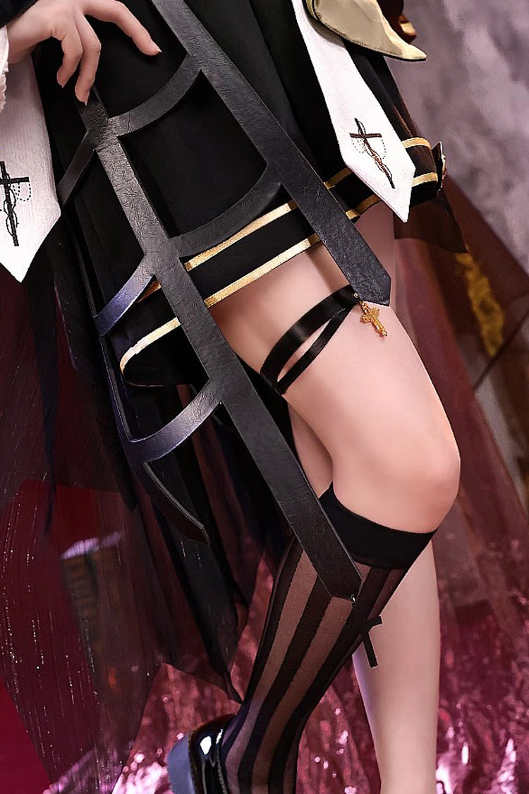 Black/White Choir Super Luxury Print Ouji Fashion Lolita Set