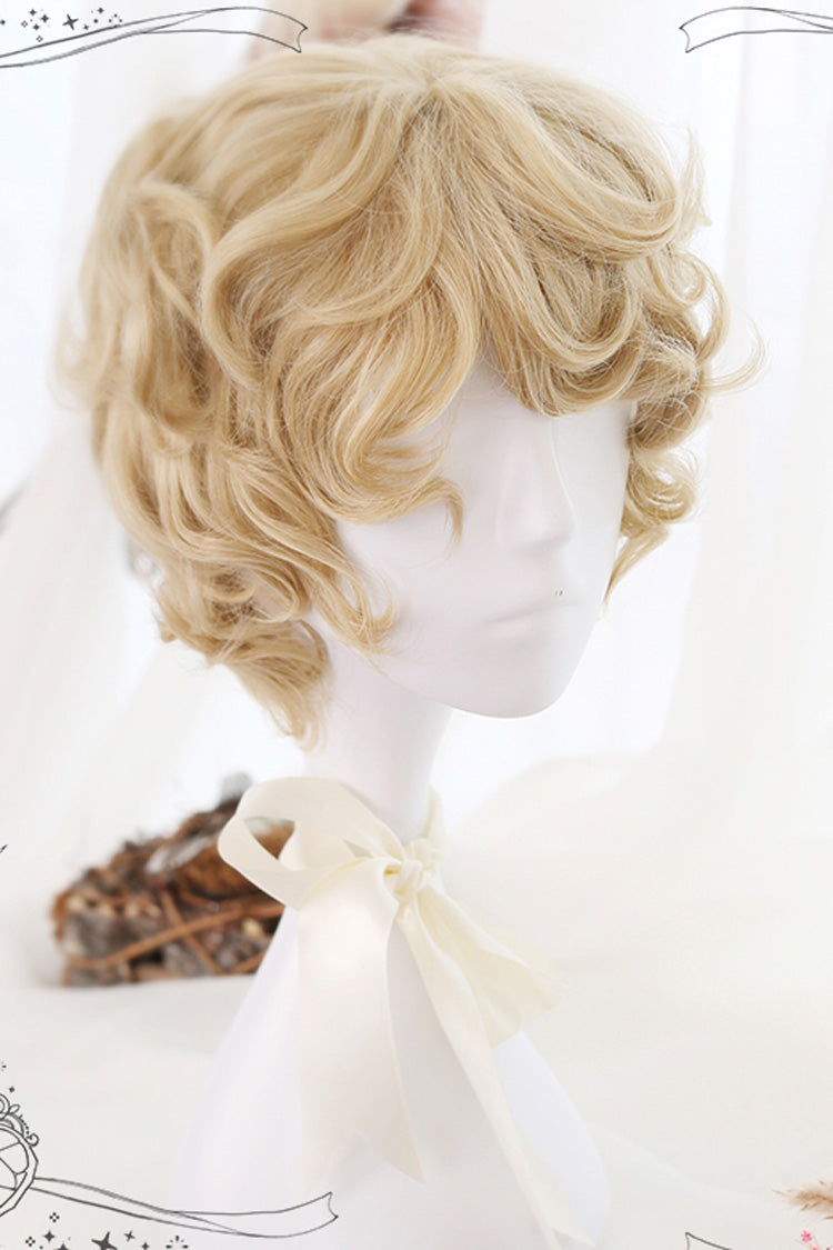 Linen Platinum Prince Encounter Short Curly Hair Ouji Wig