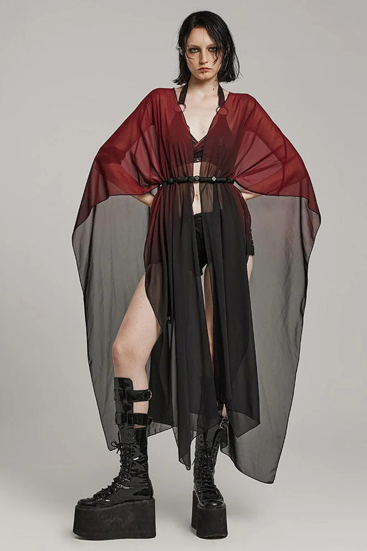 Durchscheinender, lockerer Rüschengürtel aus geflochtenem Seil, eleganter Gothic-Schal für Damen, 3 Farben