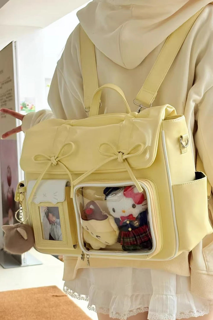 [子猫日記] 隠しコンパートメント刺繍リボン スイートロリータアニメ痛バッグ 8色