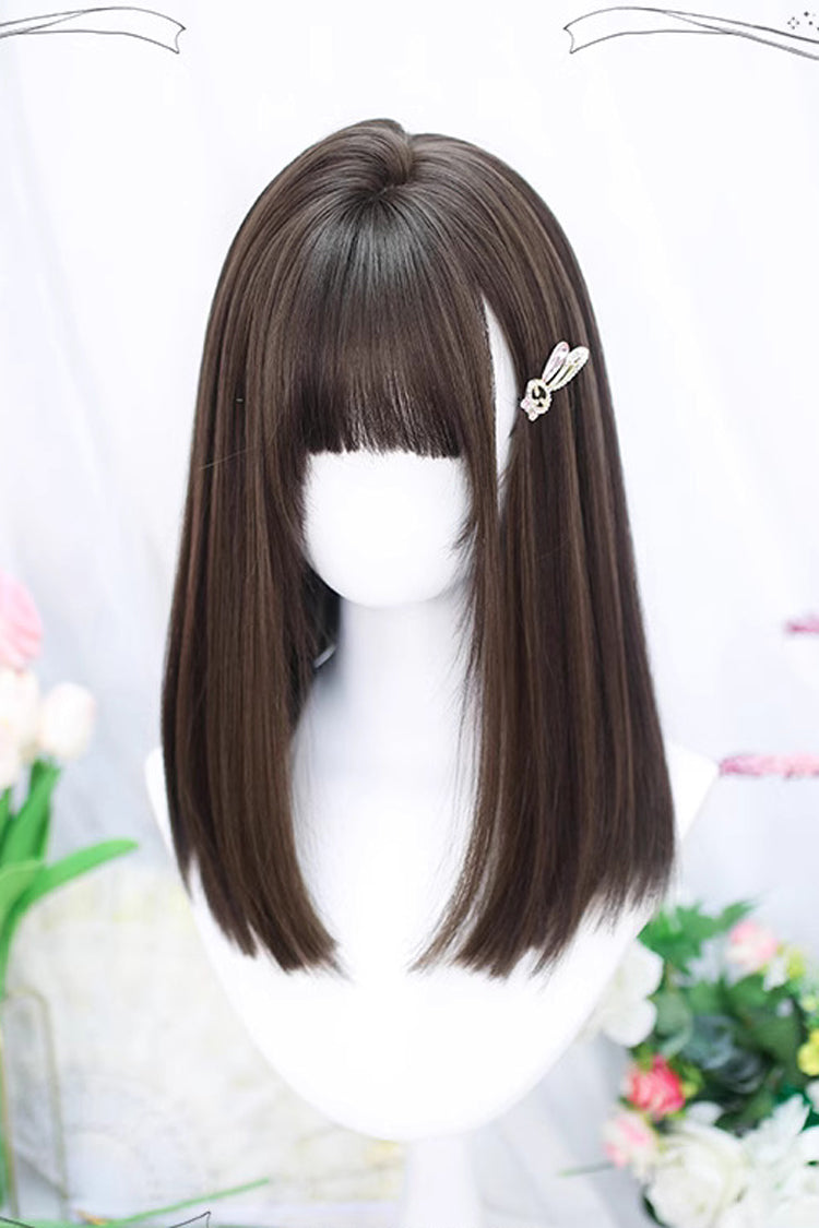 Brown Natural Secondary Straight Sweet Lolita Wig