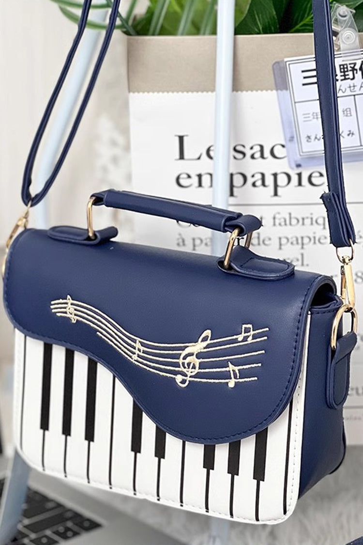 Blue/White Piano Note Music Sweet Lolita Shoulder Bag