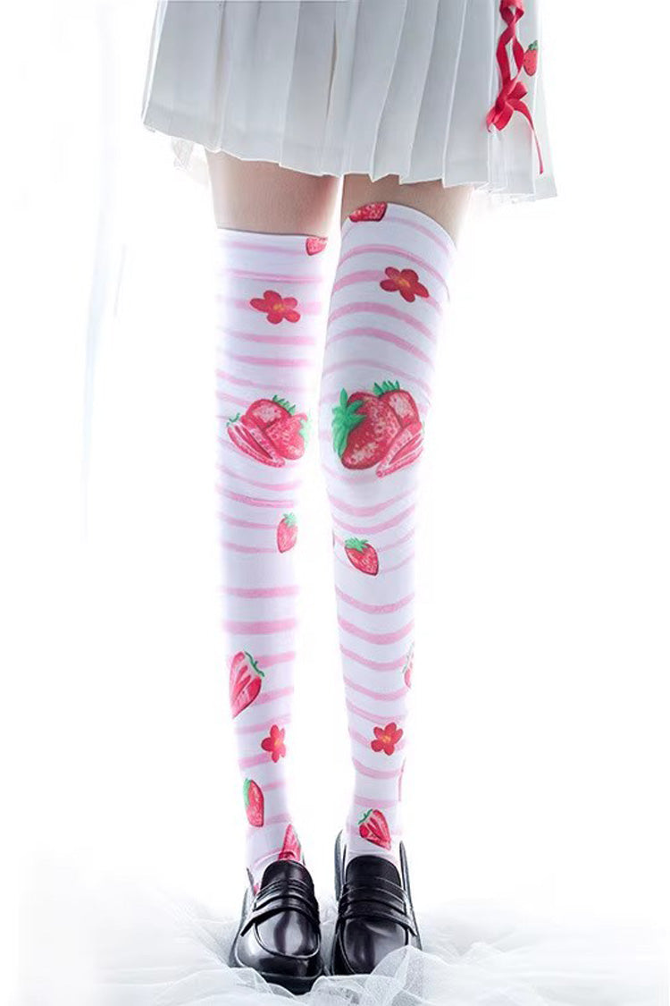 Cute Anime Print Sweet Japanese Lolita Over The Knee Socks 10 Styles