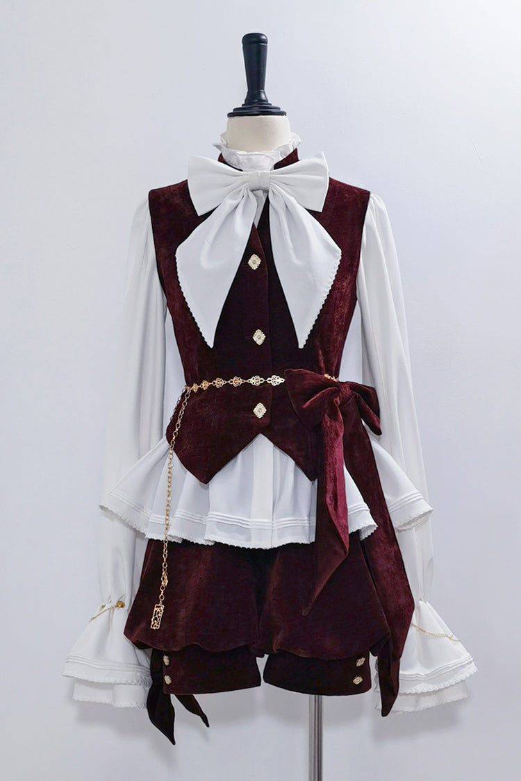 Rouge [Chasse au Lapin] Doux Prince Beau Ouji Lolita Gilet 