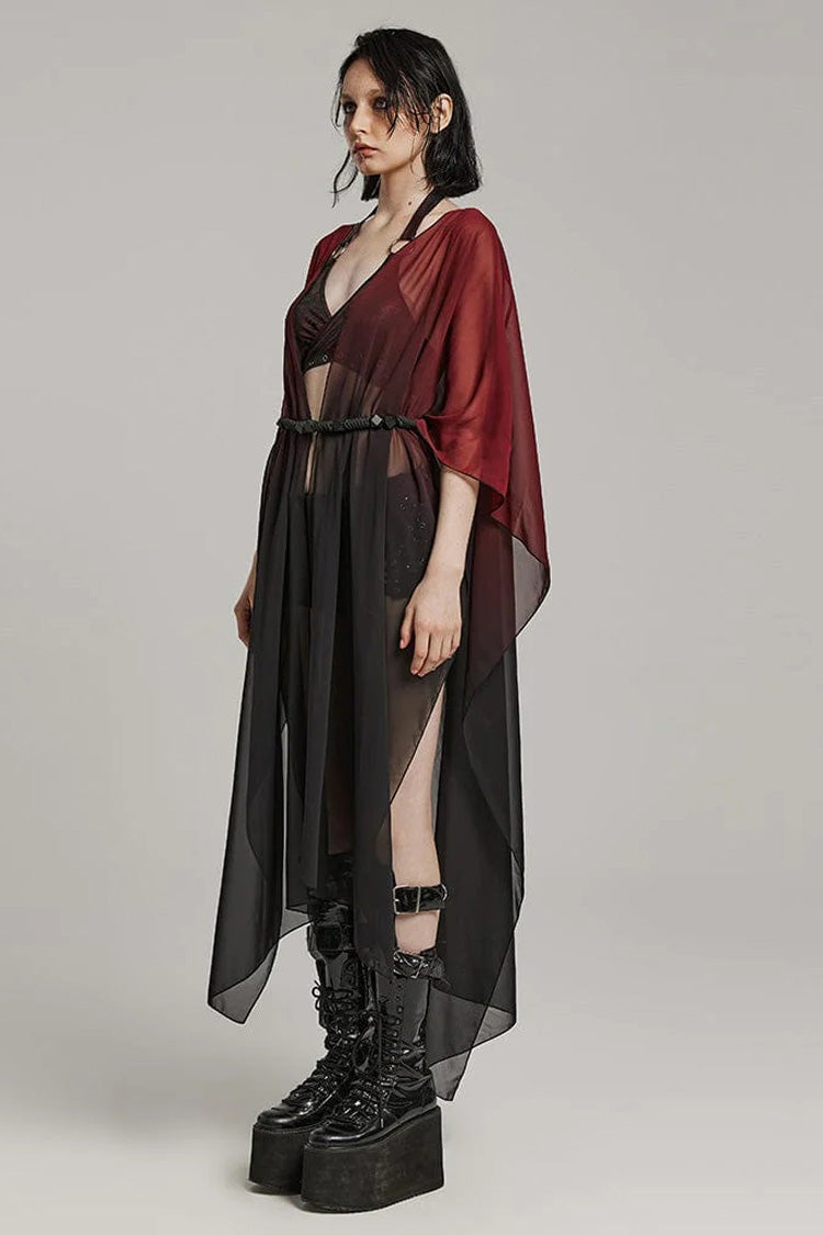 Durchscheinender, lockerer Rüschengürtel aus geflochtenem Seil, eleganter Gothic-Schal für Damen, 3 Farben