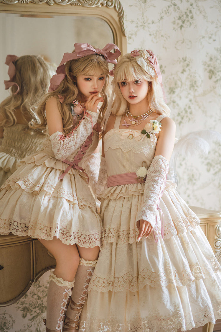 Ivory [Forest Waltz] Embroidery Sweet Elegant Lolita Suspender Top