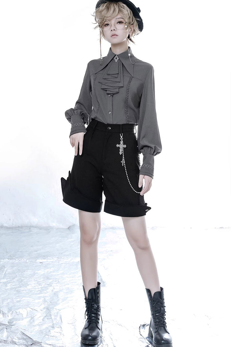 Black Irregular Ouji Fashion Lolita Shorts
