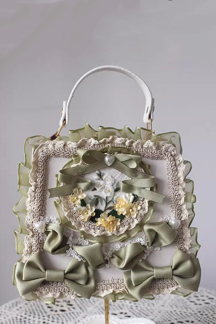 Four Seasons Floral Bowknot Lace Sweet Elegant Gorgeous Lolita Handbag 9 Colors