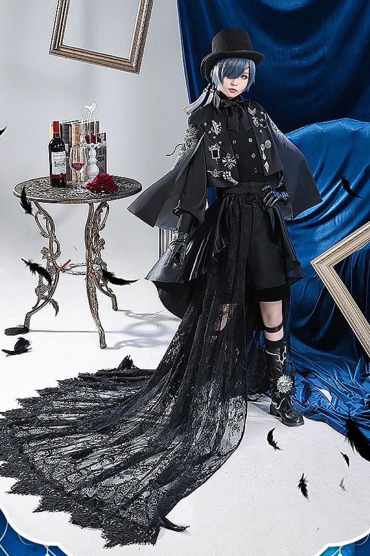 Black Butler Super Luxury Print Ouji Fashion Lolita Set
