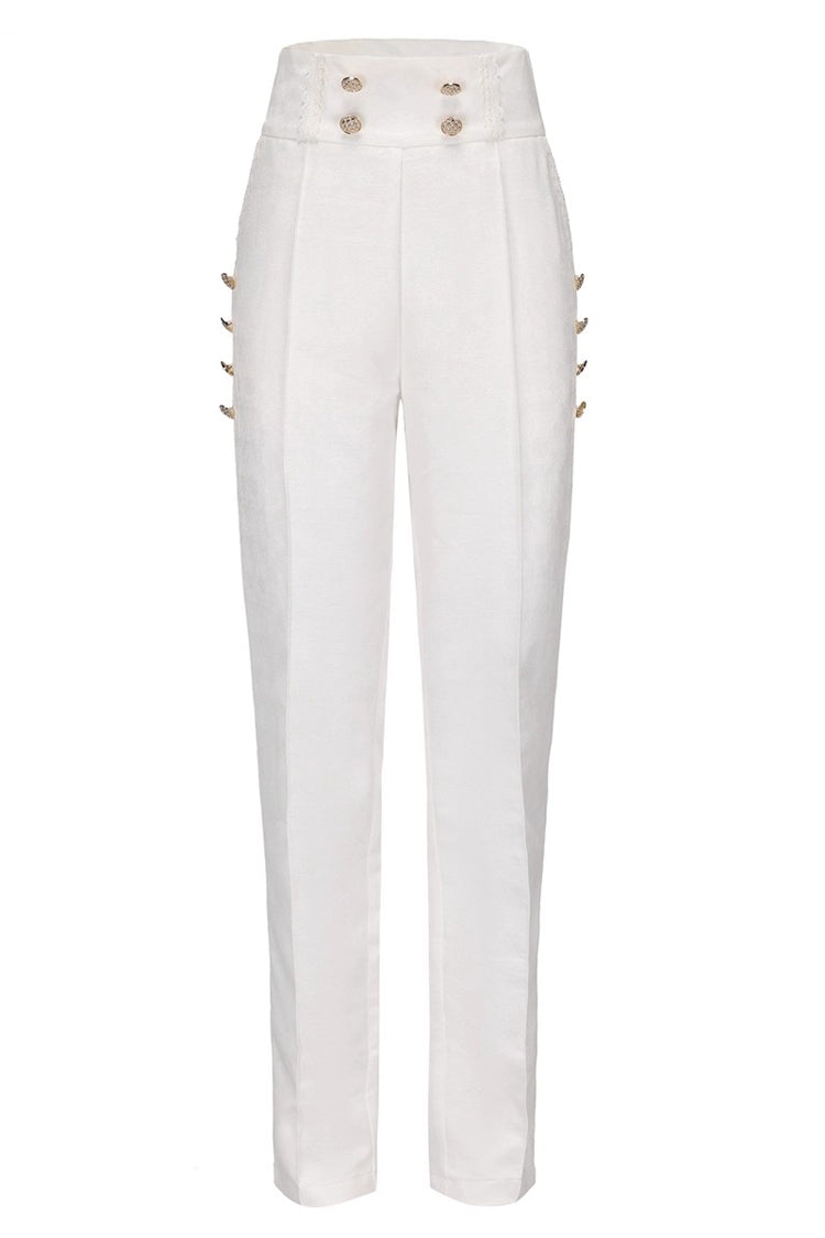 White Glass Castle Elegant Handsome Prince Ouji Fashion Lolita Pants