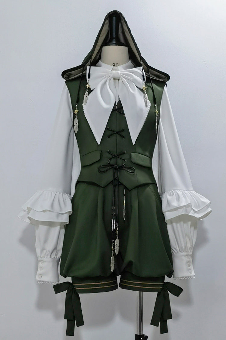Green [Rabbit Feather] Sweet Prince Handsome Ouji Lolita Shorts