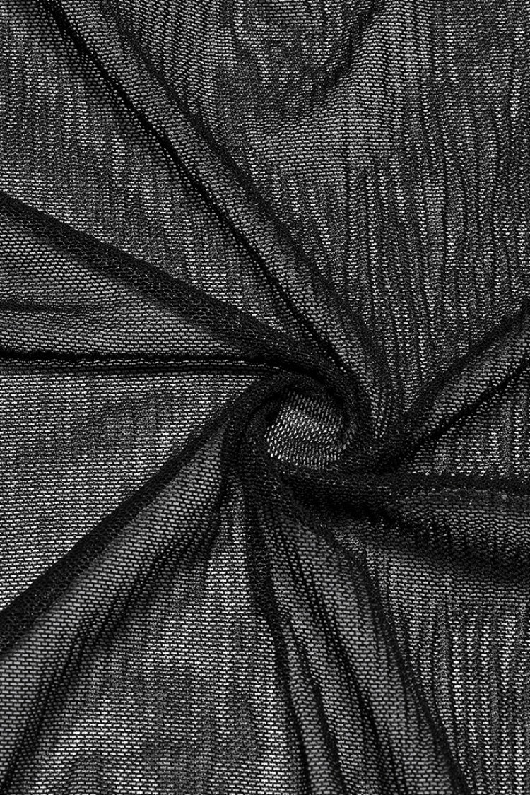 Black Ruffle Stitching Lace Women's Gothic Fishtail Skirt