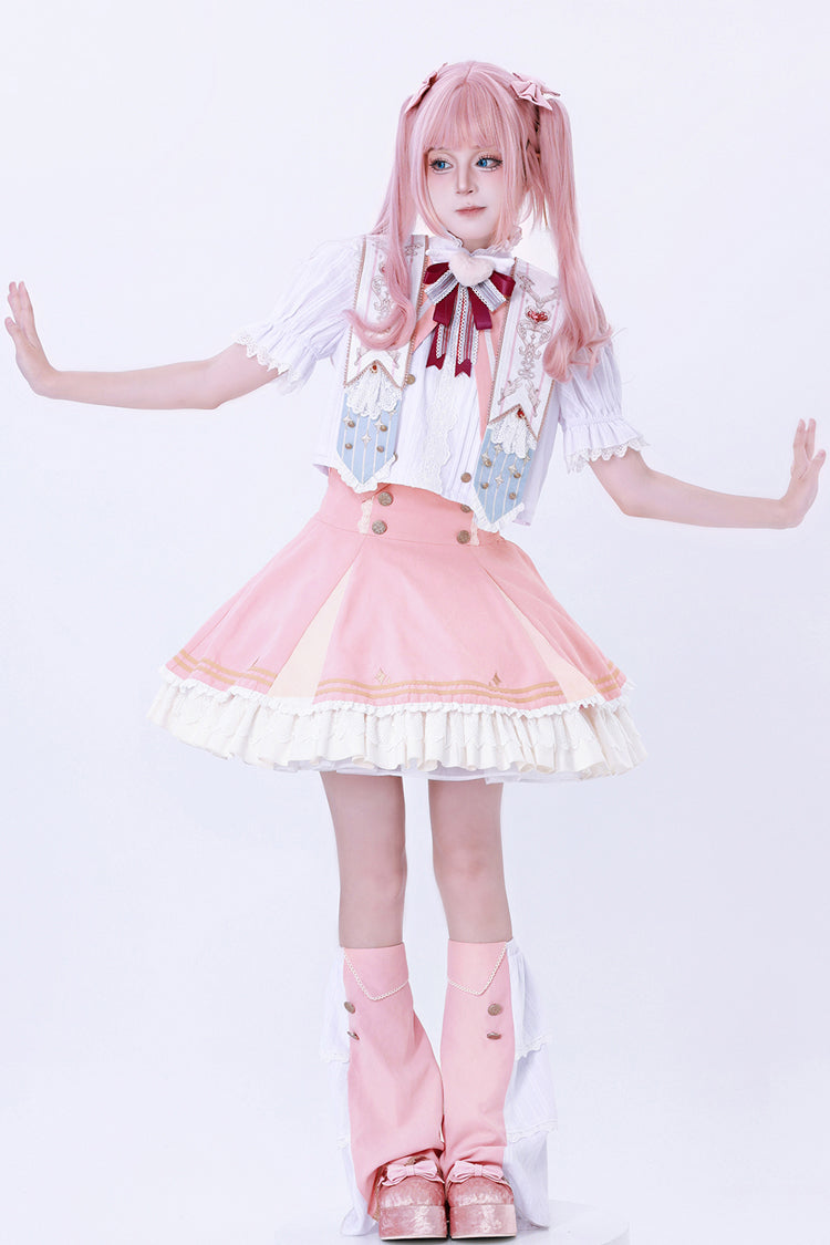 Pink [Messenger of Heaven] Ruffle Sweet Princess Lolita Skirt