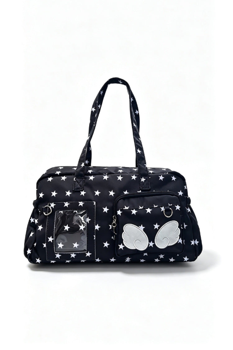 Y2K Korean Star Print Heart Ita Bag Crossbody Shoulder Bag