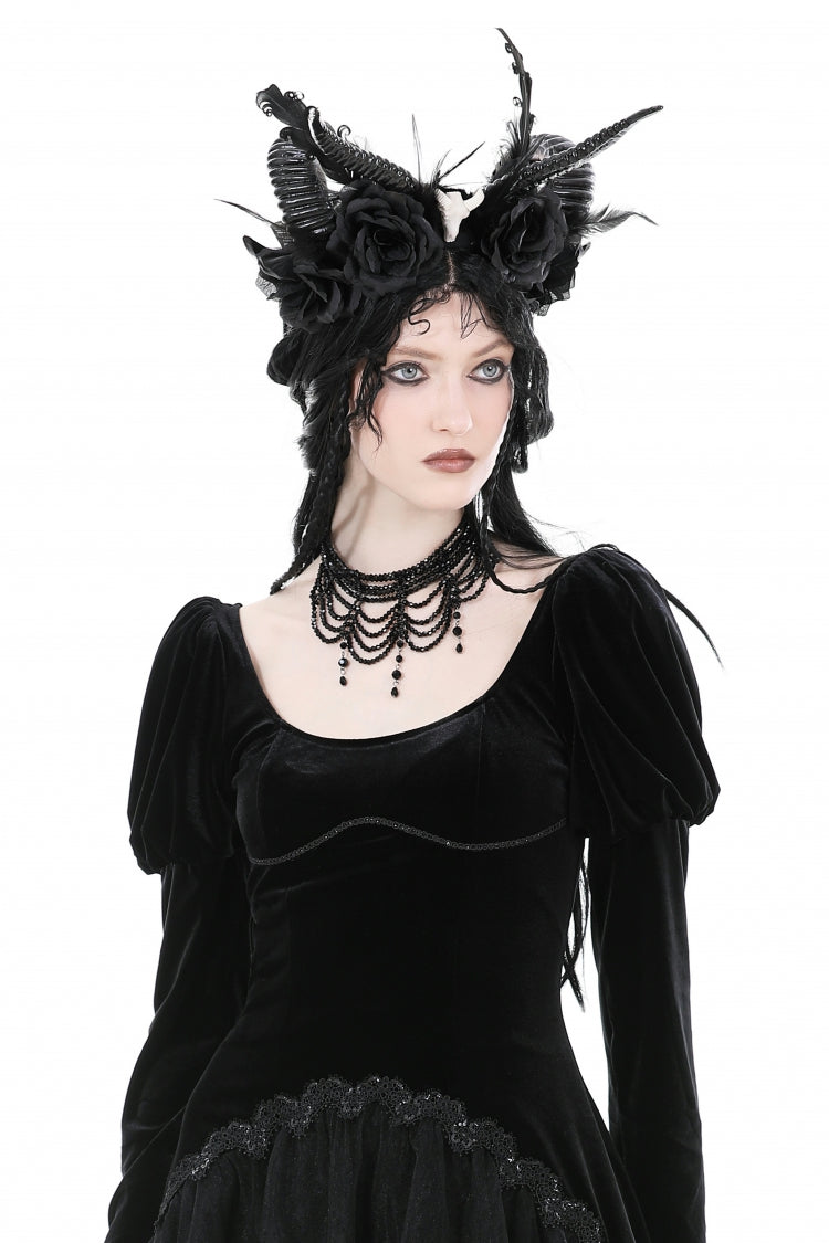 Black Women's Gothic Princess Beaded Necklace