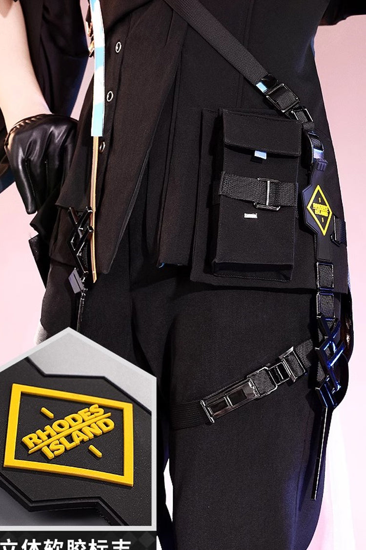 Black Future Technology Short Sleeves Ouji Handsome Lolita Set