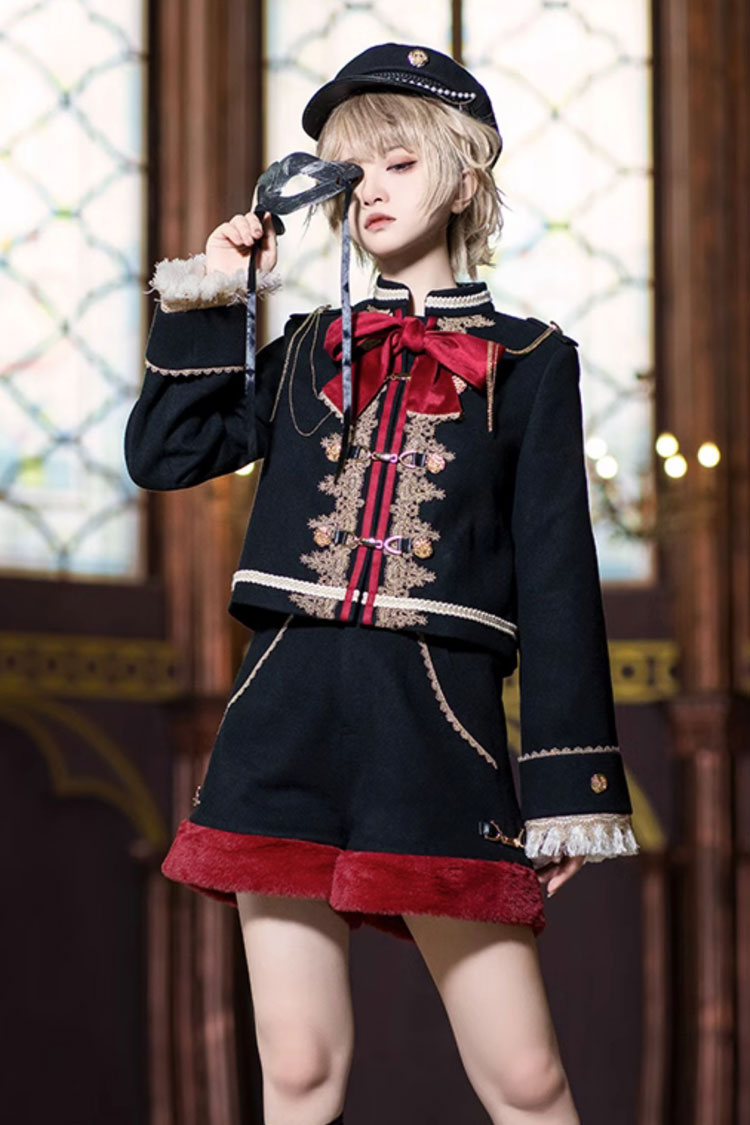 Red/Black Dark Baroque Classic Ouji Lolita Coat