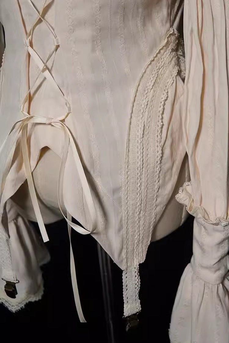Pirate Series Navigation Treasure Hunting Guide Stand Collar Embroidery Lolita Blouse 3 Colors