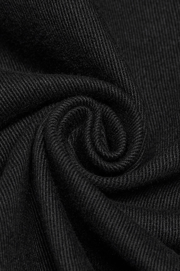Black 3D Amor Patch Stitching Men's Punk Pants